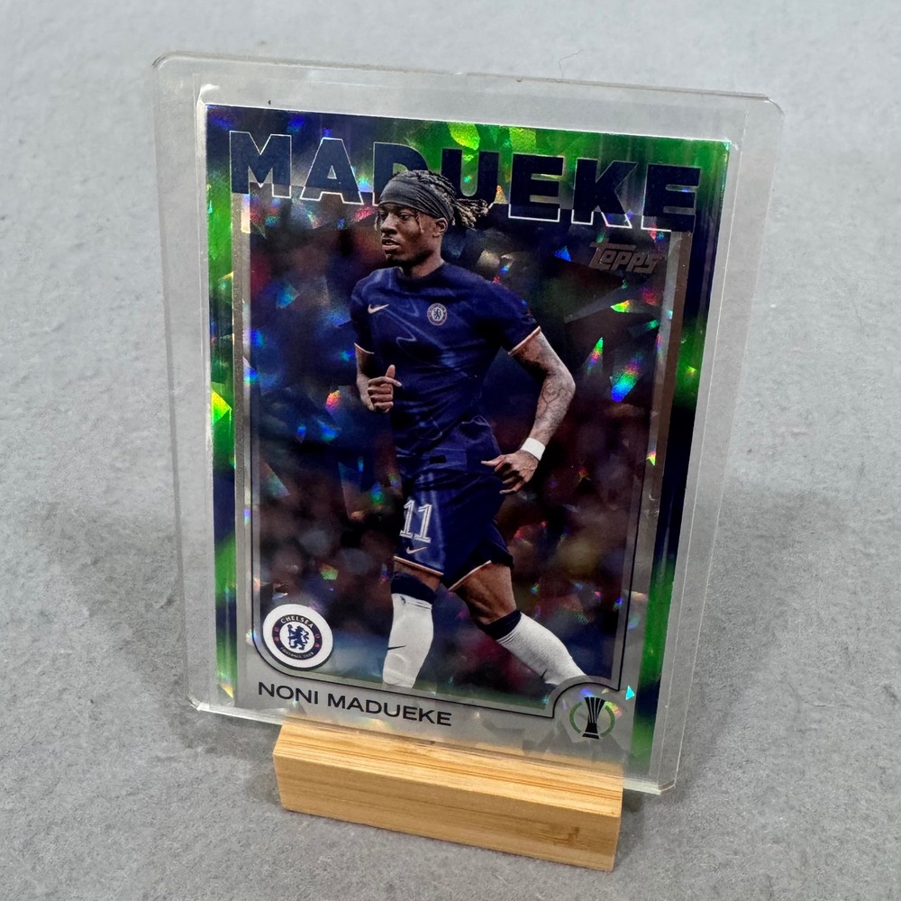 Topps Noni Madueke Trading Card Chelsea FC Green Cracked Ice Foil UEFA 113